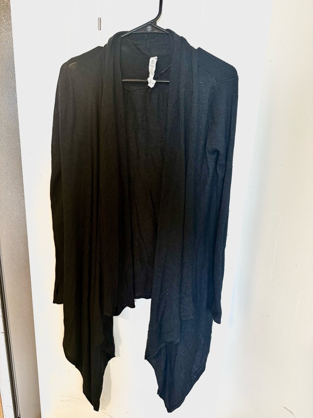 lululemon athletica Black Open Drape Front Cardigan
